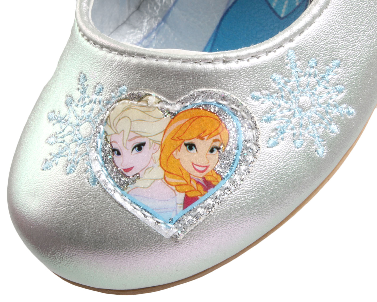 Kids Girls Disney Frozen Dress Up Shoes Glitter Princess Low Heels ...
